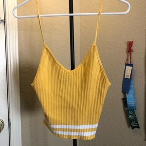 Yellow Crop Tank top